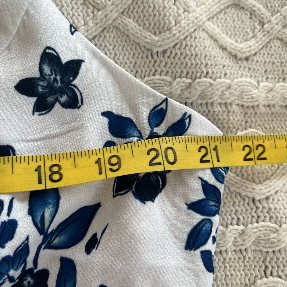 Jessica London Floral Sleeveless Dress - White and Blue Women’s Size 16W - Picture 16 of 16